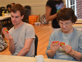 Nick & Sally playing Apples to Apples
